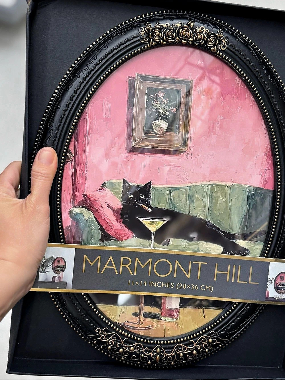 Marmont Hill Framed Wall Art Black & Pink NWT